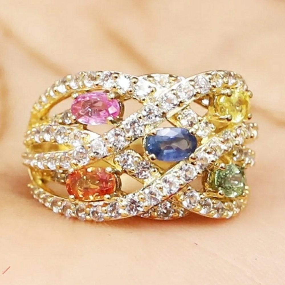 Victoria Wieck Colors of Sapphire  bridge Ring - Picture 2 of 7